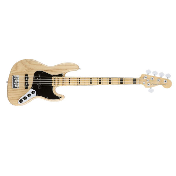 Fender American Elite Jazz Bass V - Ash, Maple FB, Natural