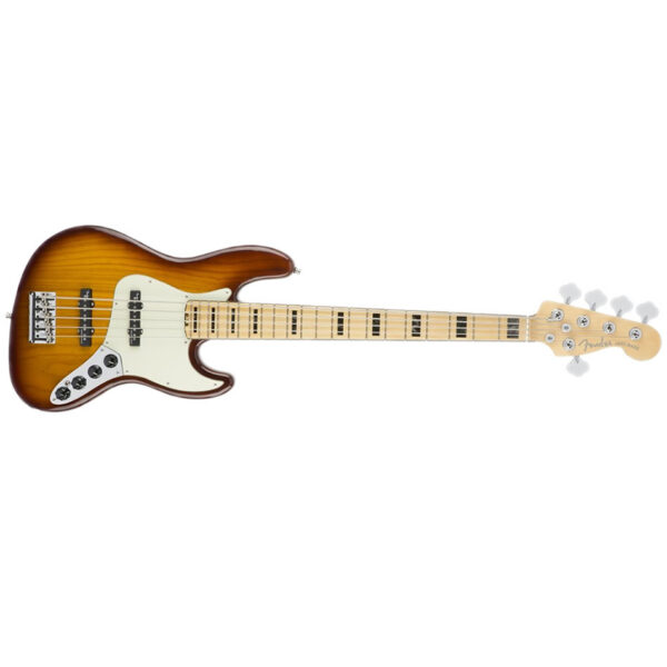 Fender American Elite Jazz Bass V Ash/Maple Tobacco Sunburst
