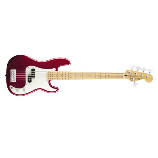 Squier Vintage Modified P Bass V - Maple, Candy Apple Red