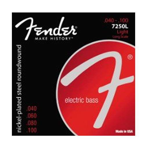 Fender 7250 Nickel-Plated Bass Strings .040-.100