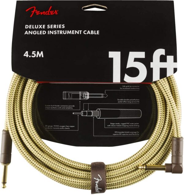 Fender Deluxe Series Instrument Cable 15' Tweed