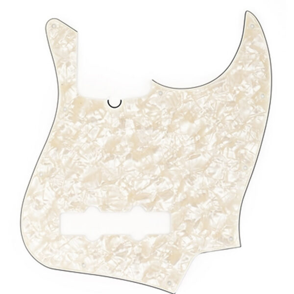 Fender 10-Hole Contemporary Jazz Bass Pickguard - White Moto