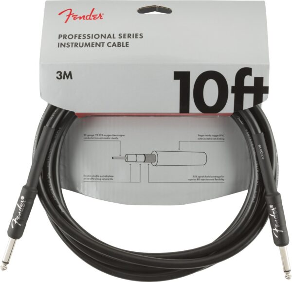 Fender Professional Series Cable 10' Straight - Black