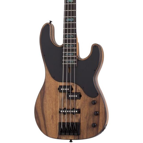 Schecter Model-T 4 Exotic Black Limba Bass - Natural Satin