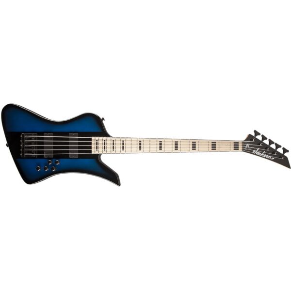 Jackson David Ellefson Kelly Bird V Bass, 5-String, Blue Burst