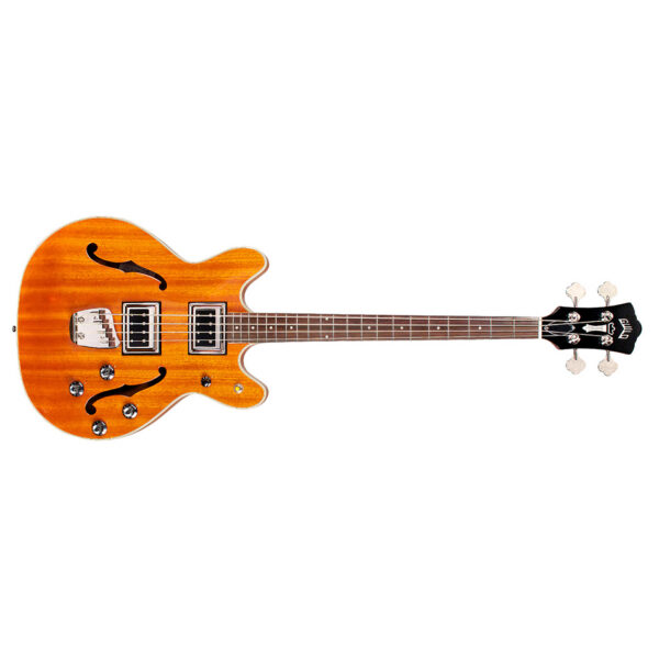 Guild Starfire Bass II Semi-Hollow Bass, Natural w/Case