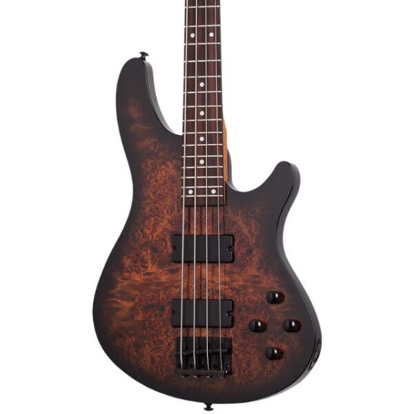 Schecter C-4 Standard 4-String Bass - Tobacco Burl