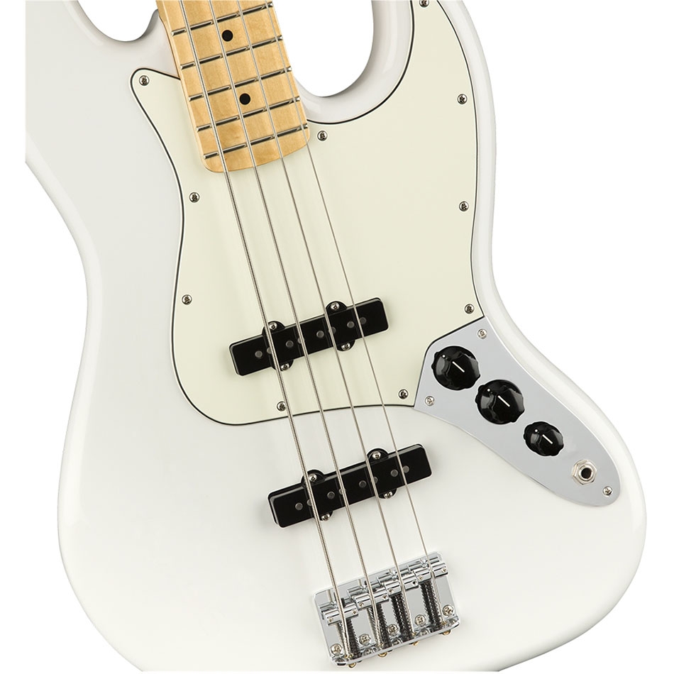 Fender Player Jazz Bass, Maple Neck, Polar White - Image 3