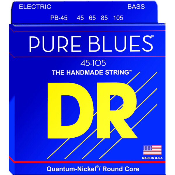 DR Strings PURE BLUES Quantum-Nickel Bass Strings 45-105