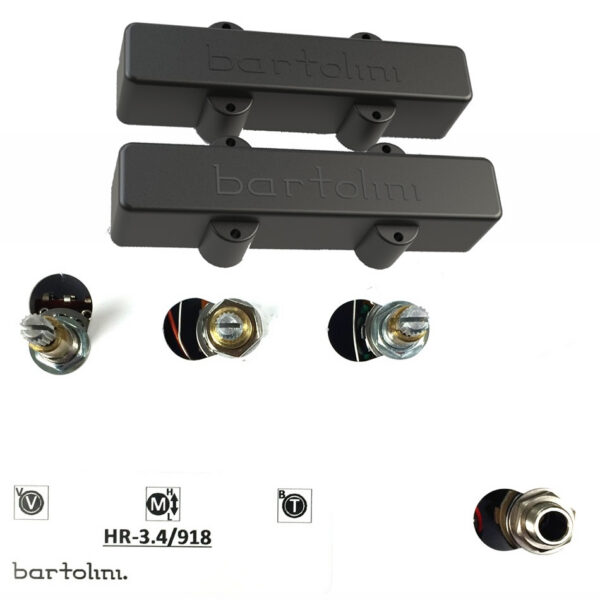 Bartolini 9J1-L/S Jazz Bass Pickup Set + HR3.4/918 Preamp Harness