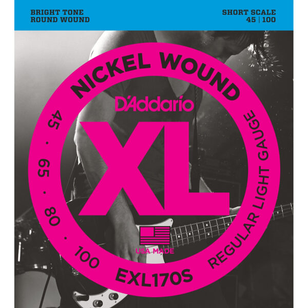 D'Addario EXL170S Short Scale Bass Strings 45-100