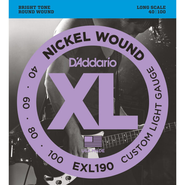 D'Addario EXL190 Nickel Bass Strings 40-100 Long Scale