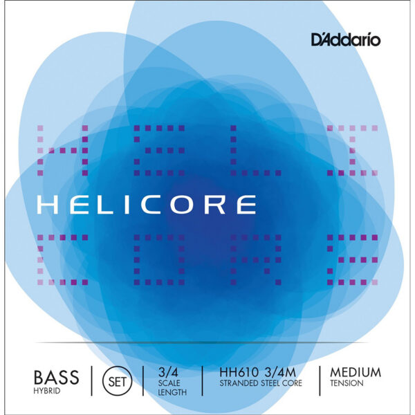 D'Addario Helicore Hybrid 3/4 Scale Bass Strings, Medium