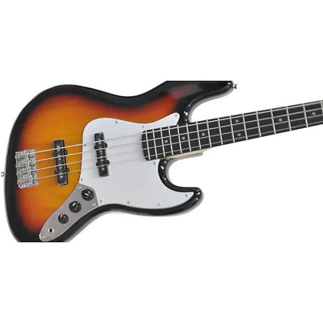 Playtech JB420 Rose Sunburst Bass Guitar - Image 4