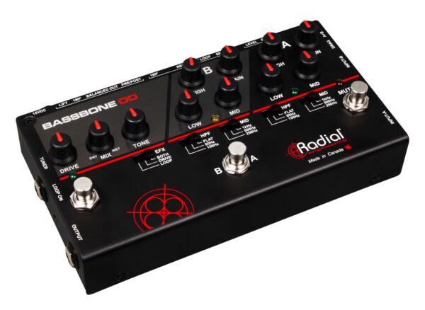 RADIAL Bassbone OD 2-Channel Bass Preamp Pedal
