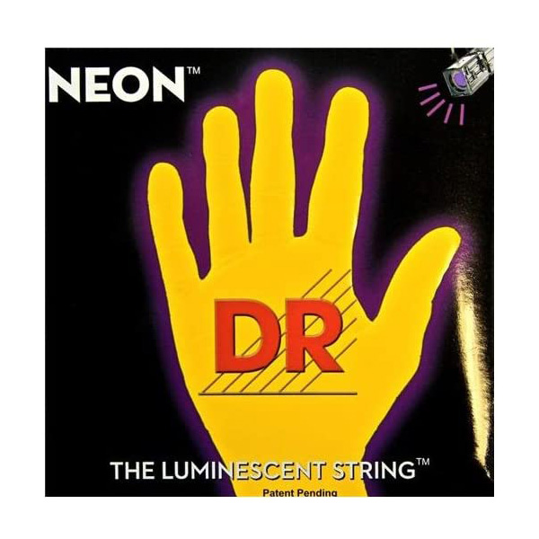 DR Strings Hi-Def NEON Yellow Bass Strings 45-125