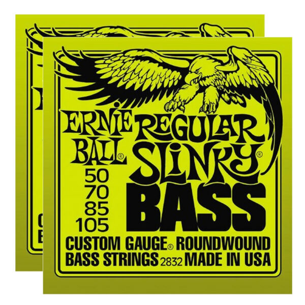 Ernie Ball Regular Slinky Bass Strings 2832 – 2 Pack