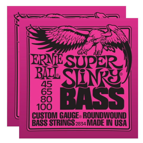 Ernie Ball Super Slinky Nickel Bass Strings 2834 - 2 Pack