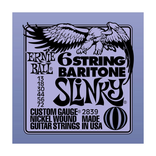 Ernie Ball 2839 Baritone Slinky 6-String Bass Set 29 5/8"