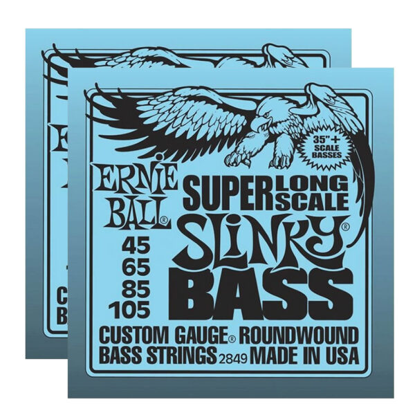 Ernie Ball 2849 Super Long Scale Slinky Bass Strings – 2-Pack