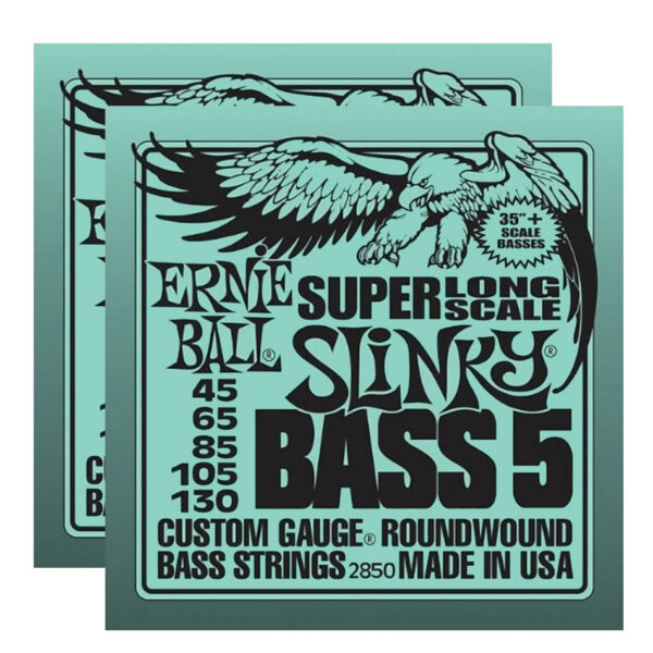 Ernie Ball 2850 Super Long Scale Slinky 5-String Set - 2 Pack