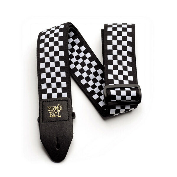 Ernie Ball 4149 Checkered Jacquard Bass Strap - Black/White
