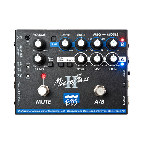 EBS MicroBass II - 2-Channel Preamp/DI Pedal + Cables - Image 2