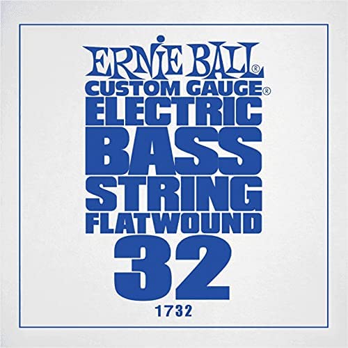 Ernie Ball .032 Flatwound Single Bass String – Chrome Plated Steel
