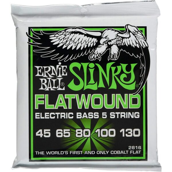 Ernie Ball 2816 Regular Slinky Flatwound Bass Strings .045-.130 5-String