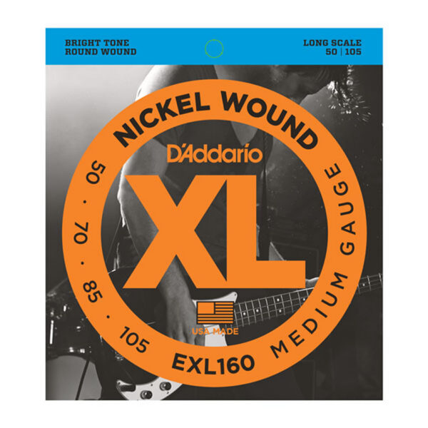 D'Addario EXL160 Nickel Wound Bass Strings 50-105 Long Scale