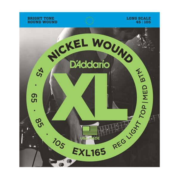 D'Addario EXL165 Nickel Wound Bass Strings, 45-105 Long Scale