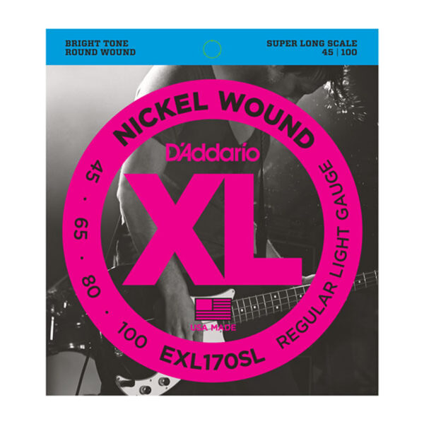 D'Addario EXL170SL Nickel Wound Bass Strings 45-100 Super Long