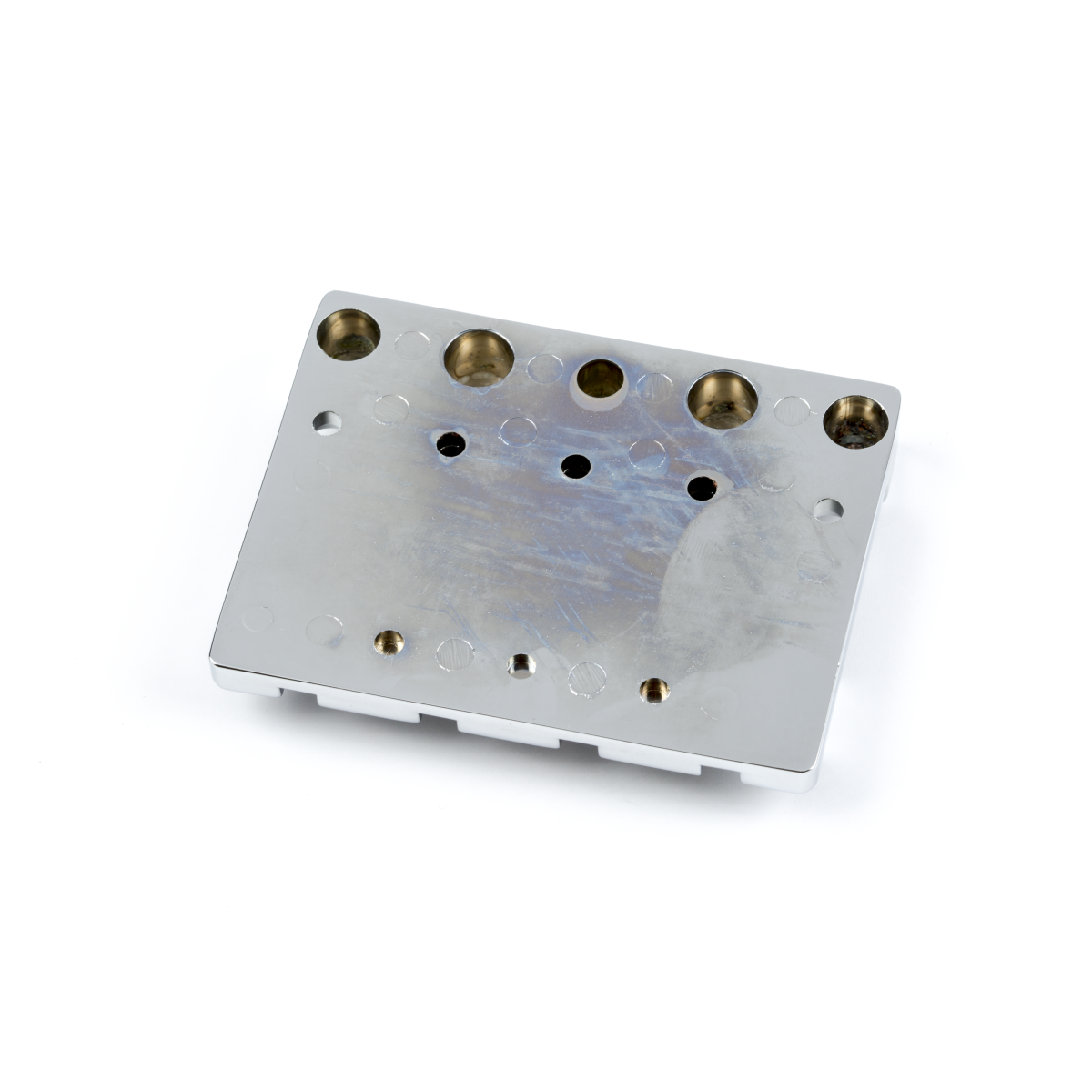 Fender HiMass 4-String Bass Bridge, Zinc Saddles - Chrome - Image 2