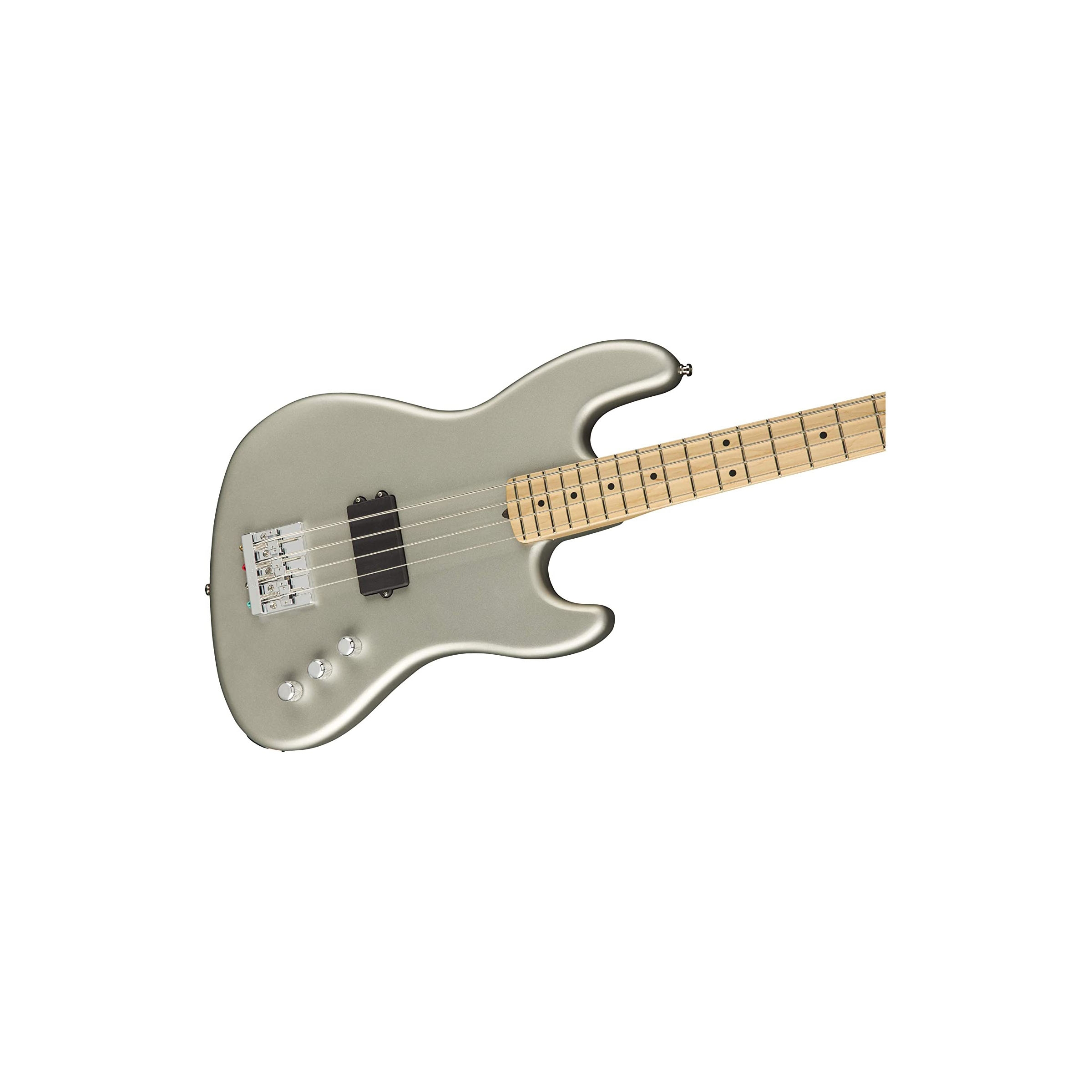 Fender Flea Jazz Bass Active - Satin Inca Silver w/ Case - Image 2