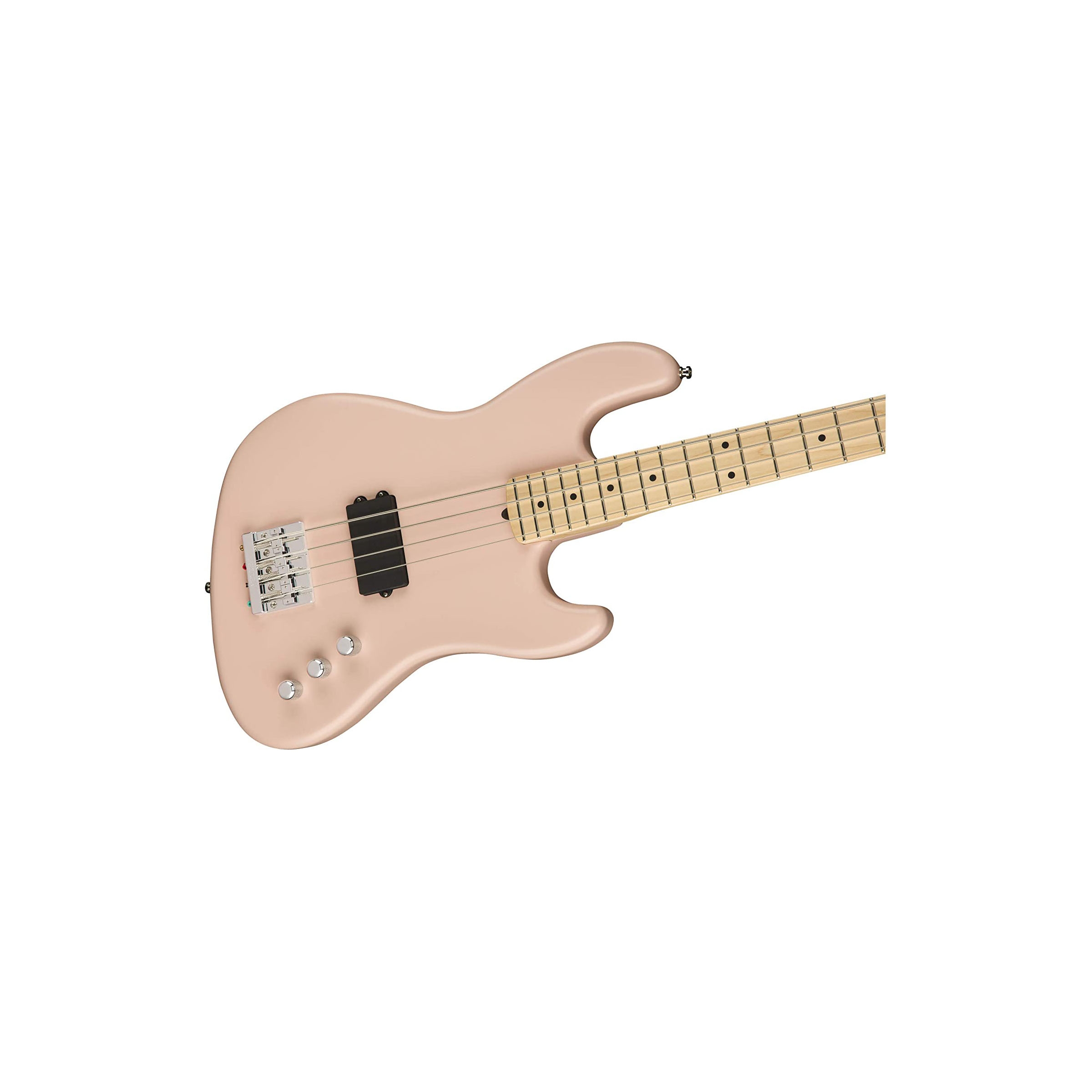 Fender Flea Jazz Bass Active - Satin Shell Pink w/ Case - Image 2