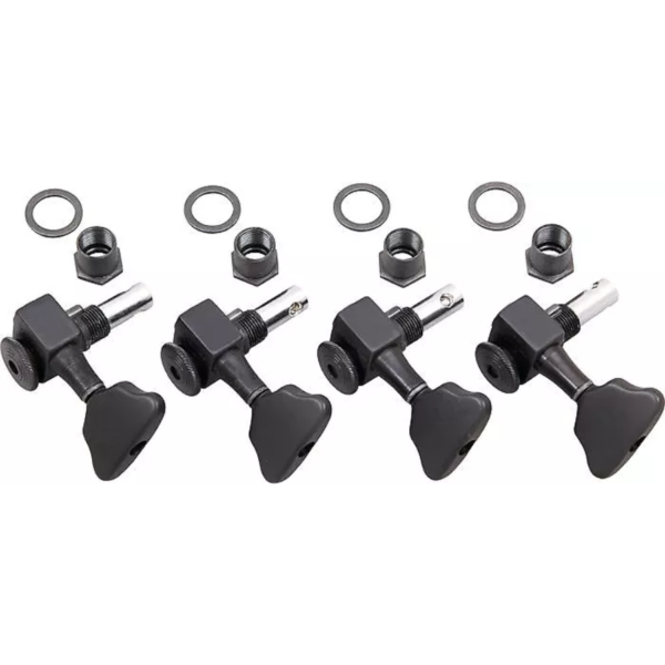 Sperzel Trim-Lok 4-In-Line Bass Tuner Set, Black