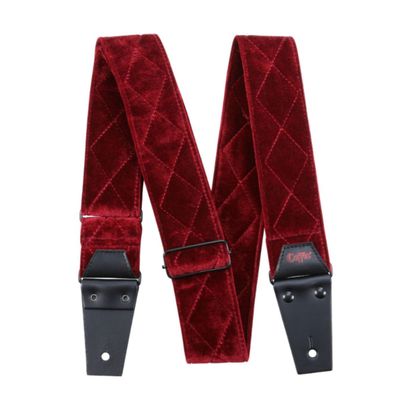 Coffin Case The Count Red Velvet 2" Bass Strap