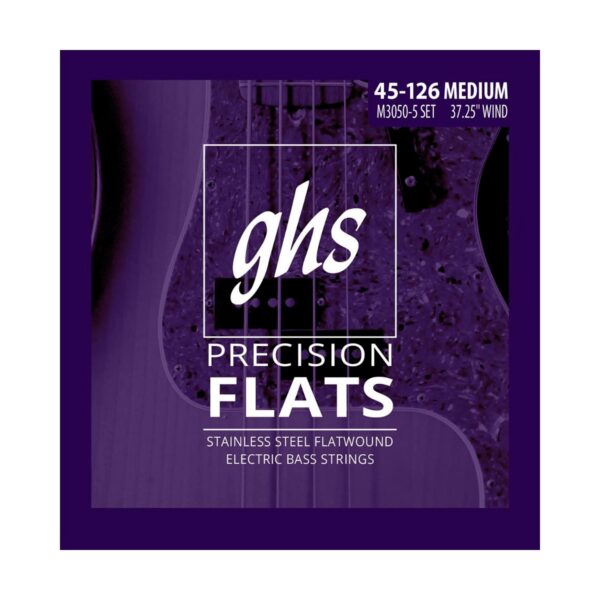 GHS Precision Flats Bass Strings - Long Scale Plus, Medium