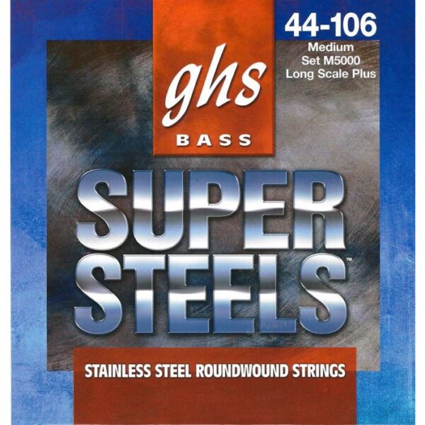 GHS M5000 Super Steels Bass Strings 44-106 Medium