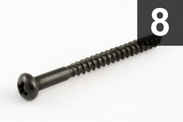 Allparts GS-0011-003 Bass Pickup Screws - Black, Set of 8