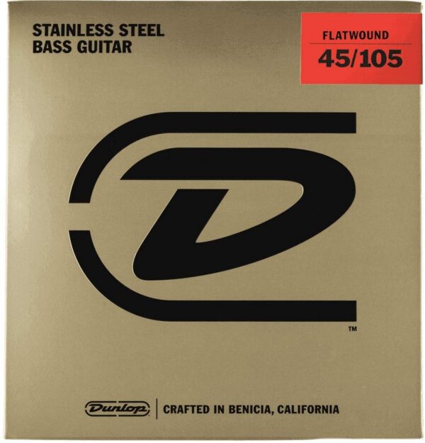 Dunlop Flatwound Bass Strings 45-105 Long Scale 4-String