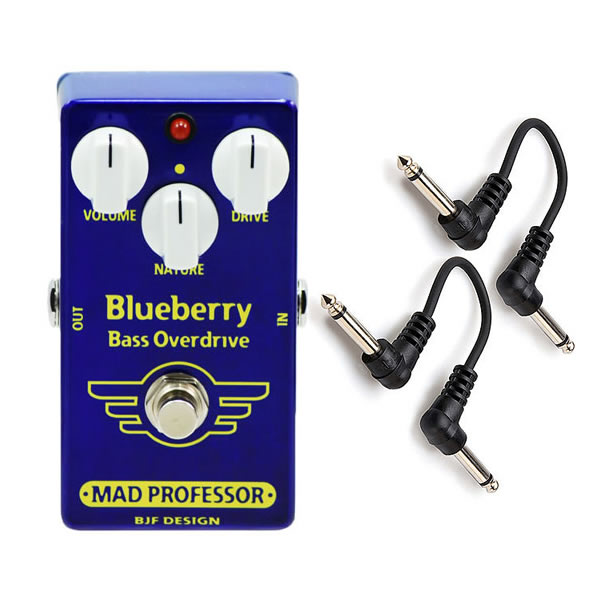 Mad Professor Blueberry Bass Overdrive + 2x 6" Cables