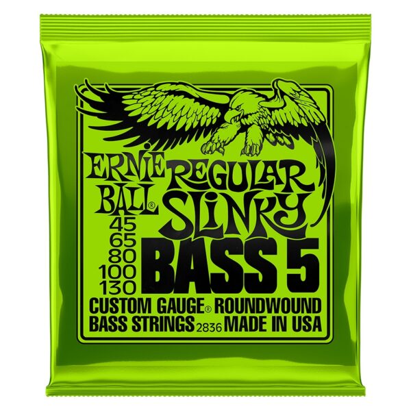 Ernie Ball Regular Slinky Nickel Wound 5-String Bass Strings (2836)