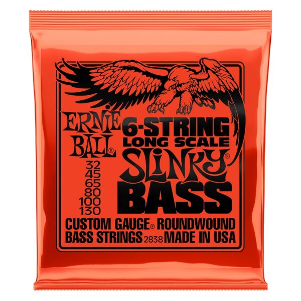 Ernie Ball Slinky 6-String Bass Strings, Long Scale (2838)