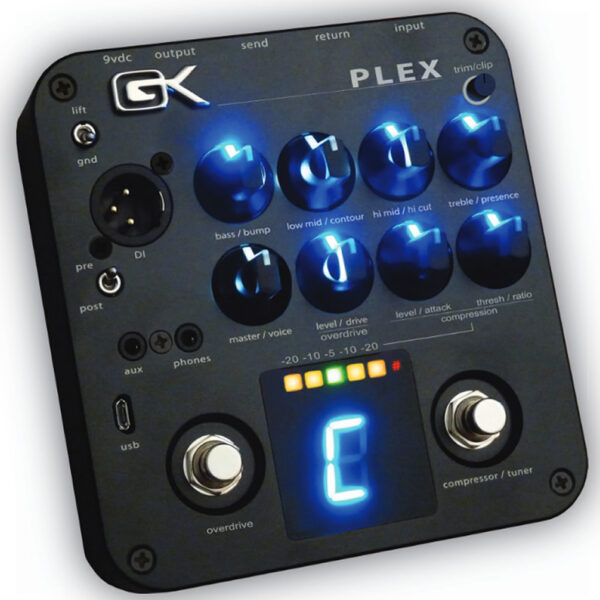 Gallien Krueger PLEX Bass Preamp Pedal DI/EQ/Comp/USB