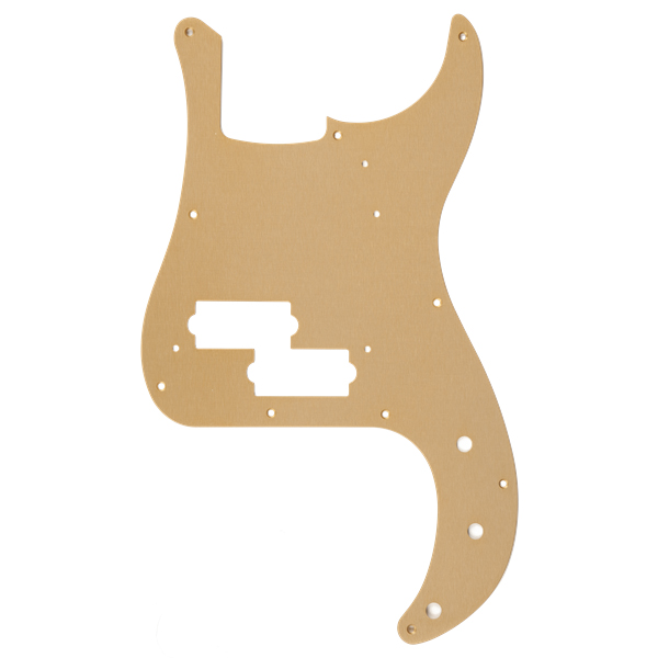 Fender Pure Vintage '58 P Bass Pickguard, Gold Anodized 10-Hole