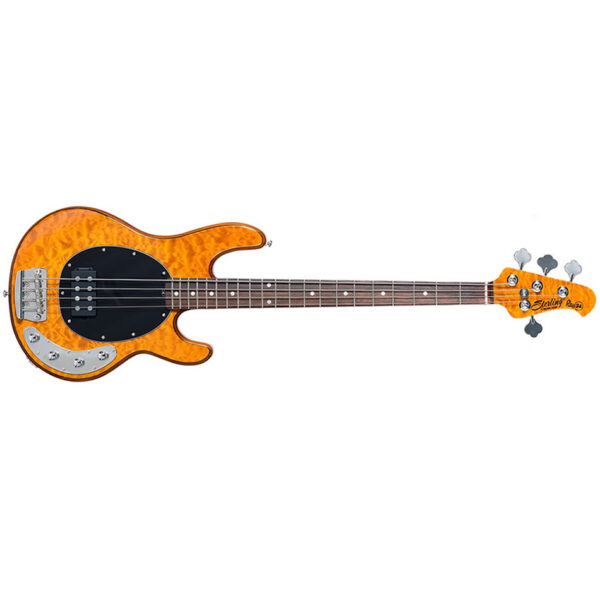 Sterling RAY34QM Bass - Quilted Maple, Rosewood Board
