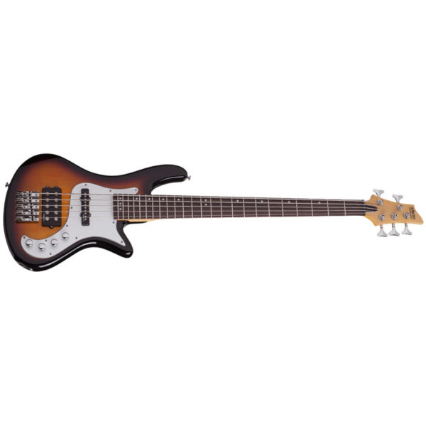 Schecter Stiletto Vintage-5 String Bass - 3-Tone Sunburst