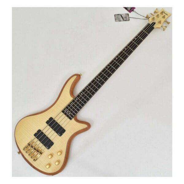 Schecter Stiletto Custom-5 5-String Bass, Natural Satin