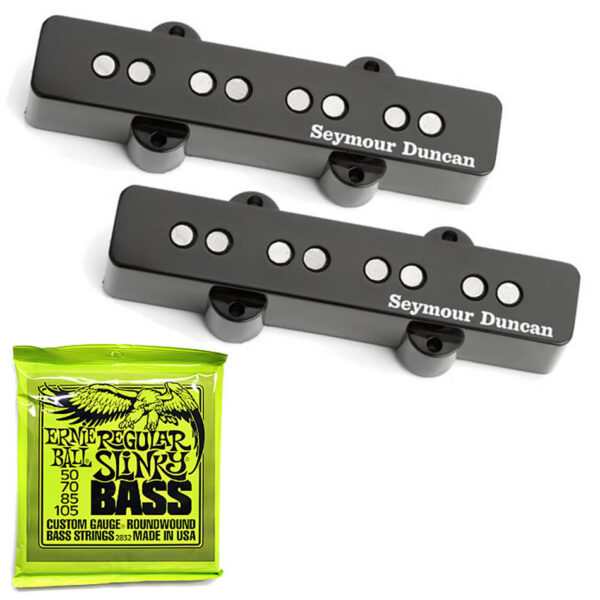 Seymour Duncan SJB-2 Hot Jazz Bass Pickup Set + Free Strings
